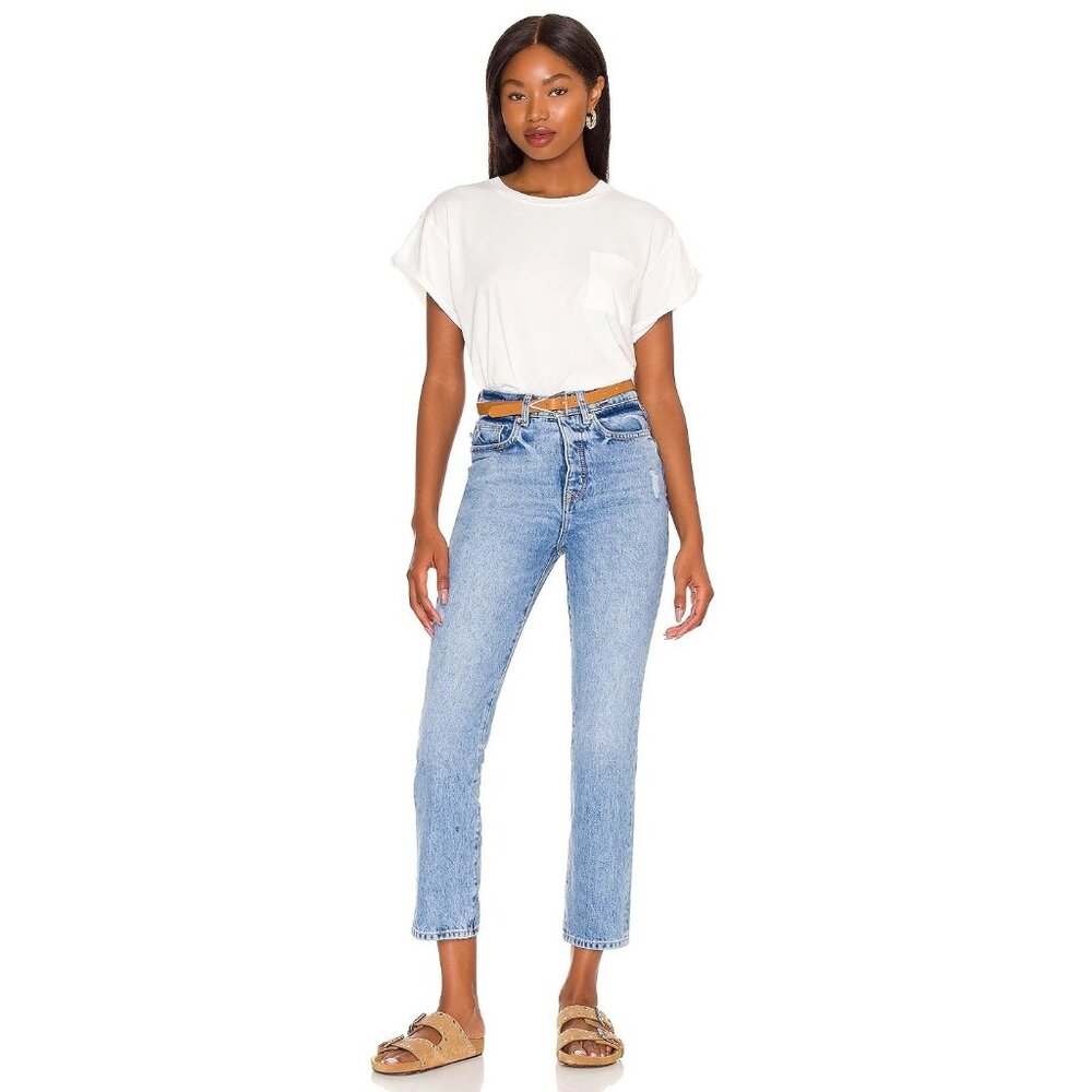 Lovers and Friends Reece High Rise Slim Straight in Harland 27 New Womens Denim